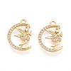 Brass Micro Pave Cubic Zirconia Pendants X1-KK-N263-113G-1