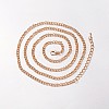 Iron Curb Chain Necklace Making MAK-J004-10KCG-2