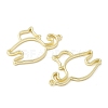 Alloy Open Back Bezel Pendants X-FIND-L025-02G-2