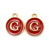 Golden Plated Alloy Enamel Charms ENAM-S118-03G-1