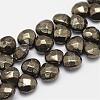 Natural Pyrite Beads Strands G-G937-06-1