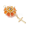 Glass Seed Beaded Evil Eye Pendants PALLOY-MZ00628-02-3