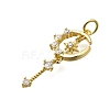 Brass Micro Pave Cubic Zirconia Pendants KK-P295-32G-2