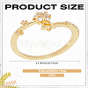 1Pc Alloy Micro Pave Clear Cubic Zirconia Finger Rings for Women RJEW-LP0002-16G-2