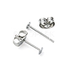 100Pcs 304 Stainless Steel Stud Earring Findings STAS-YW0001-43G-2
