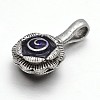 Tibetan Jewelry Antique Silver Brass Enamel Counter Clips KK-L088-03A-RS-1