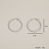 304 Stainless Steel Hoop Earrings BD2905-2-3