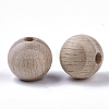 Undyed Natural Beech Wood Beads X-WOOD-T020-01B-2