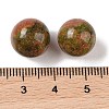 Natural Unakite No Hole Sphere Beads G-K353-04B-05-3