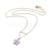 Flower Zinc Alloy Pendant Necklaces NJEW-JN02675-04-1
