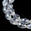 Transparent Electroplate Glass Beads Strands EGLA-N013-T8mm-B-M-4