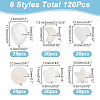 120Pcs 6 Styles Natural Shell Beads SHEL-GO0001-07-2
