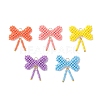 Glass Seed Beaded Bowknot Pendants PALLOY-MZ01055-1