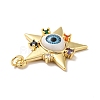 Brass Micro Pave Colorful Cubic Zirconia Pendants ZIRC-E006-05G-03-3