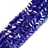 Electroplate Transparent Glass Beads Strands EGLA-Q139-01A-A25-1