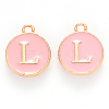 Golden Plated Alloy Enamel Charms X-ENAM-S118-07L-1