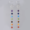 Gemstone Dangle Earrings X-EJEW-JE03722-1