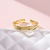 Brass Cuff Rings for Women RJEW-H248-03G-2