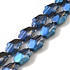 Transparent Electroplate Glass Beads Strands EGLA-F159-FR01-1