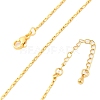 Brass Twisted Boston Link Chains  Necklaces for Women NJEW-D302-60G-2