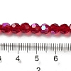 Electroplate Transparent Glass Beads Strands EGLA-A035-T6mm-L07-4