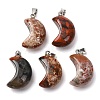 Natural Brecciated Jasper Pendants G-F820-02I-01-1