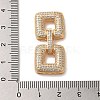 Brass Micro Pave Clear Cubic Zirconia Fold Over Clasps KK-G481-04G-3