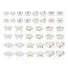Biyun 500Pcs 10 Style ABS Plastic Imitation Pearl Beads KY-BY0001-02-28