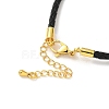 3MM Braided Round Imitation Leather Cord Bracelet Making MAK-S075-01G-S-2