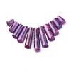 Natural Lepidolite/Purple Mica Stone Beads Strands G-F626-02-2