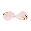 Natural Rose Quartz Pendants G-Q602-01G-05-2