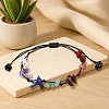 1Pc Natural & Synthetic Mixed Gemstone Braided Bead Bracelets BJEW-LP0002-30-3