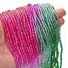 Transparent Painted Glass Beads Strands LS-DGLA-A034-T1mm-A03-2