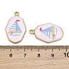 Printed 304 Stainless Steel Enamel Pendants SA-CBA1ED9-21G-01-3