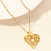 304 Stainless Steel Heart Pendant Necklaces for Men and Women FS-WG1B83F-02-2
