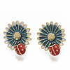 Alloy Ear Studs X-EJEW-S207-002A-2