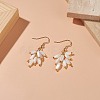 Natural Shell Beads Cluster Dangle Earrings EJEW-JE05220-2