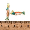 Brass Enamel Pendants X-KK-F911-23G-02-3