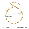 Stainless Steel Paperclip Chain Anklets for Women RC7238-1-2