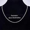 Rhodium Plated 925 Sterling Silver Thin Dainty Link Chain Necklace for Women Men JN1096B-03-2