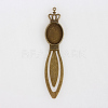 Antique Bronze Iron Bookmark Cabochon Settings X-PALLOY-N0084-14AB-NF-1