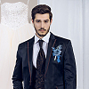 2Pcs 2 Style Silk Cloth & Plastic Imitation Flower Corsage Boutonniere & Wrist Corsage JEWB-CP0001-27A-6
