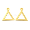 925 Sterling Silver Hollow Triangle Charms STER-B005-37G-1