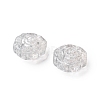 Spray Painted Transparent Glass Beads GLAA-D038-01D-2