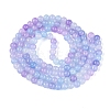 Ombre Effect Dyed Crackle Glass Beads Strands GLAA-Q106-01A-B24-3