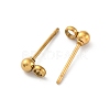 304 Stainless Steel Ball Post Stud Earring Findings STAS-Z035-01G01-G-2