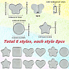 48Pcs 8 Styles Alloy Slide Charms Cabochon Settings FIND-SC0016-55A-P-2