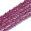 Lab Grown Red Corundum Beads Strands X-G-F596-11-2mm-1-1