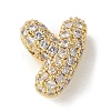 Brass Micro Pave Cubic Zirconia Beads KK-P290-61G-Y-1