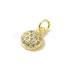 Brass Micro Pave Cubic Zirconia Charms KK-M283-25G-01-2